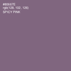 #80667E - Spicy Pink Color Image