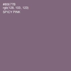 #80677B - Spicy Pink Color Image