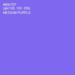 #8067EF - Medium Purple Color Image