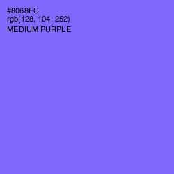 #8068FC - Medium Purple Color Image