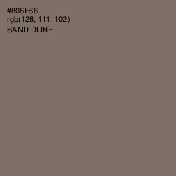 #806F66 - Sand Dune Color Image