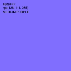 #806FFF - Medium Purple Color Image