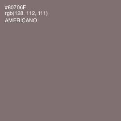 #80706F - Americano Color Image