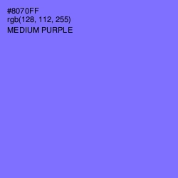 #8070FF - Medium Purple Color Image