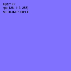 #8071FF - Medium Purple Color Image