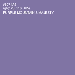 #8074A5 - Purple Mountain's Majesty Color Image