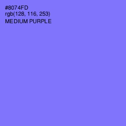 #8074FD - Medium Purple Color Image