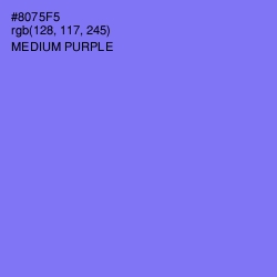 #8075F5 - Medium Purple Color Image