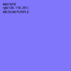 #8076FB - Medium Purple Color Image