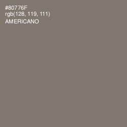 #80776F - Americano Color Image