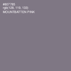 #807785 - Mountbatten Pink Color Image