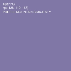 #8077A7 - Purple Mountain's Majesty Color Image