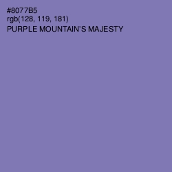 #8077B5 - Purple Mountain's Majesty Color Image