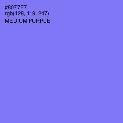 #8077F7 - Medium Purple Color Image