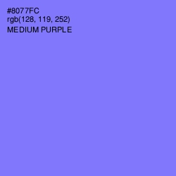 #8077FC - Medium Purple Color Image