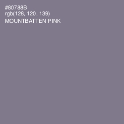 #80788B - Mountbatten Pink Color Image