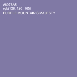 #8078A5 - Purple Mountain's Majesty Color Image