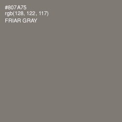 #807A75 - Friar Gray Color Image