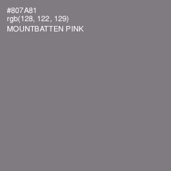 #807A81 - Mountbatten Pink Color Image