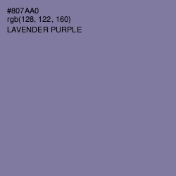 #807AA0 - Lavender Purple Color Image