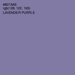 #807AA5 - Lavender Purple Color Image