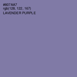 #807AA7 - Lavender Purple Color Image