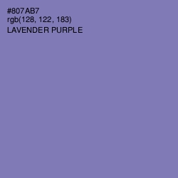 #807AB7 - Lavender Purple Color Image