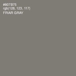 #807B75 - Friar Gray Color Image