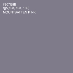 #807B8B - Mountbatten Pink Color Image