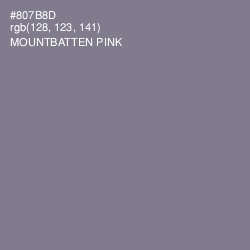 #807B8D - Mountbatten Pink Color Image