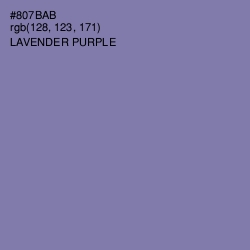 #807BAB - Lavender Purple Color Image