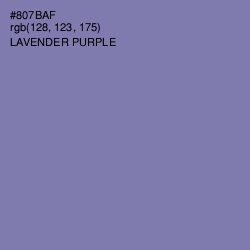 #807BAF - Lavender Purple Color Image