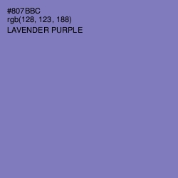 #807BBC - Lavender Purple Color Image