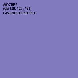 #807BBF - Lavender Purple Color Image