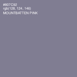 #807C92 - Mountbatten Pink Color Image