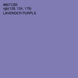 #807CB3 - Lavender Purple Color Image