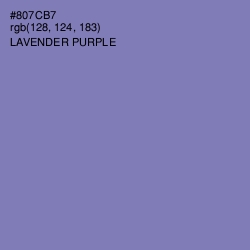 #807CB7 - Lavender Purple Color Image