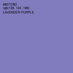 #807CBD - Lavender Purple Color Image
