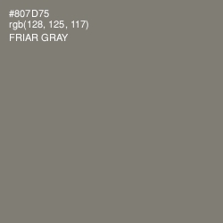 #807D75 - Friar Gray Color Image