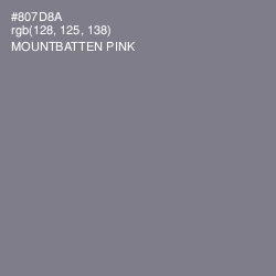 #807D8A - Mountbatten Pink Color Image