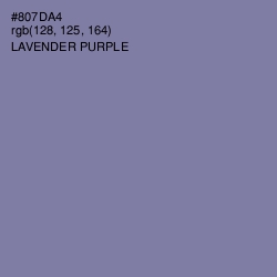 #807DA4 - Lavender Purple Color Image