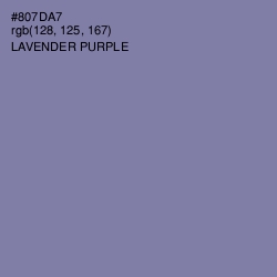 #807DA7 - Lavender Purple Color Image