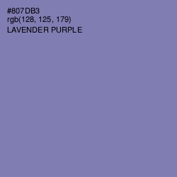#807DB3 - Lavender Purple Color Image