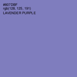 #807DBF - Lavender Purple Color Image