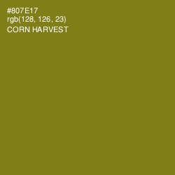 #807E17 - Corn Harvest Color Image