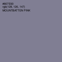 #807E93 - Mountbatten Pink Color Image
