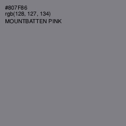 #807F86 - Mountbatten Pink Color Image