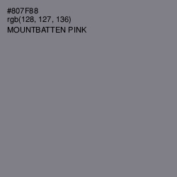 #807F88 - Mountbatten Pink Color Image