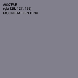 #807F8B - Mountbatten Pink Color Image