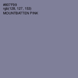 #807F99 - Mountbatten Pink Color Image